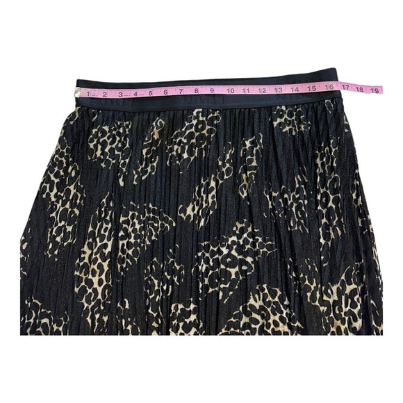 DKNY Animal Print Pleated Pull-On Skirt  - Size Large - Picture 8 of 11